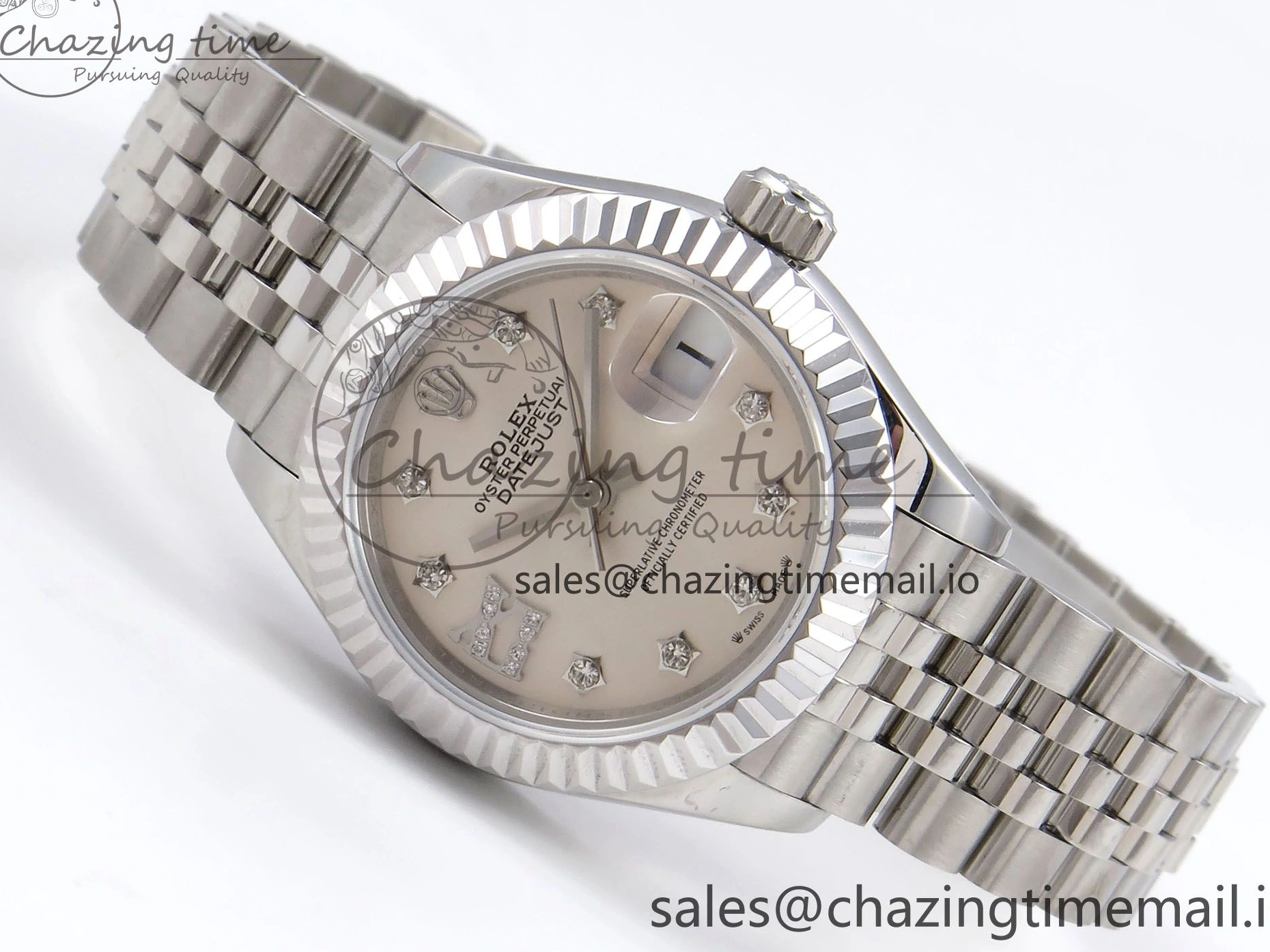 0115 DateJust 28MM 279174 SS GMF 1:1 Best Edition 904L Steel Silver Star Diamonds Dial on Jubilee Bracelet A Trendy 1140